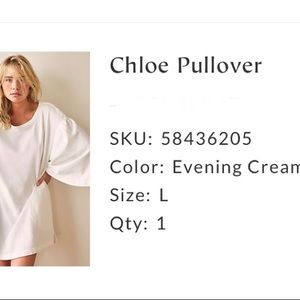 FP white beach cover up, NWT